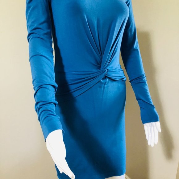 Bailey 44 Blue Midi Dress with Elegant Design - Picture 3 of 8
